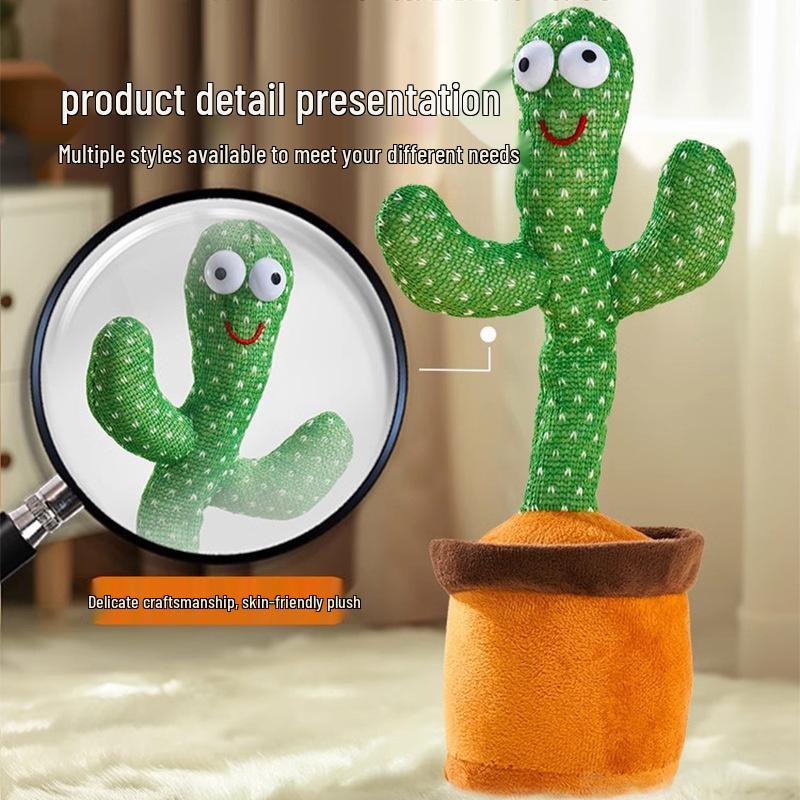 Dancing Cactus Toy: Talking & Recording Doll for Babies 0-1 Year Old