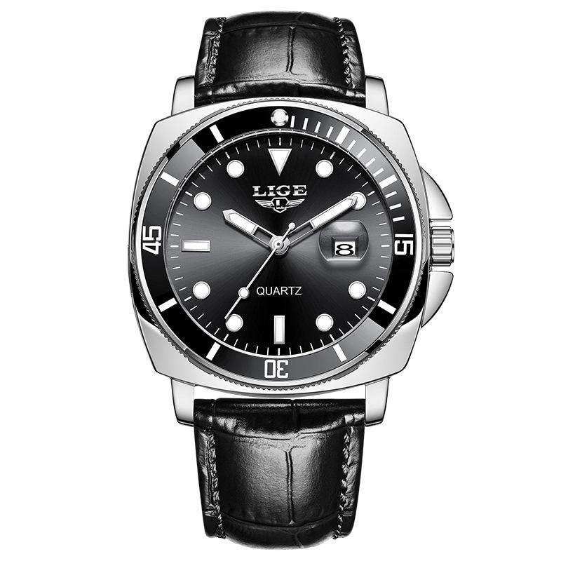 Trendige Herren-Quarzuhr mit drehbarer Lünette, Wasserdichte Armbanduhr