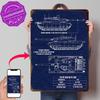 Leclerc Main Battle Tank Blueprint D Texture Metal Poster Customized Wall Art Tin Sign Gift for Mancave Luxury Decoration Home