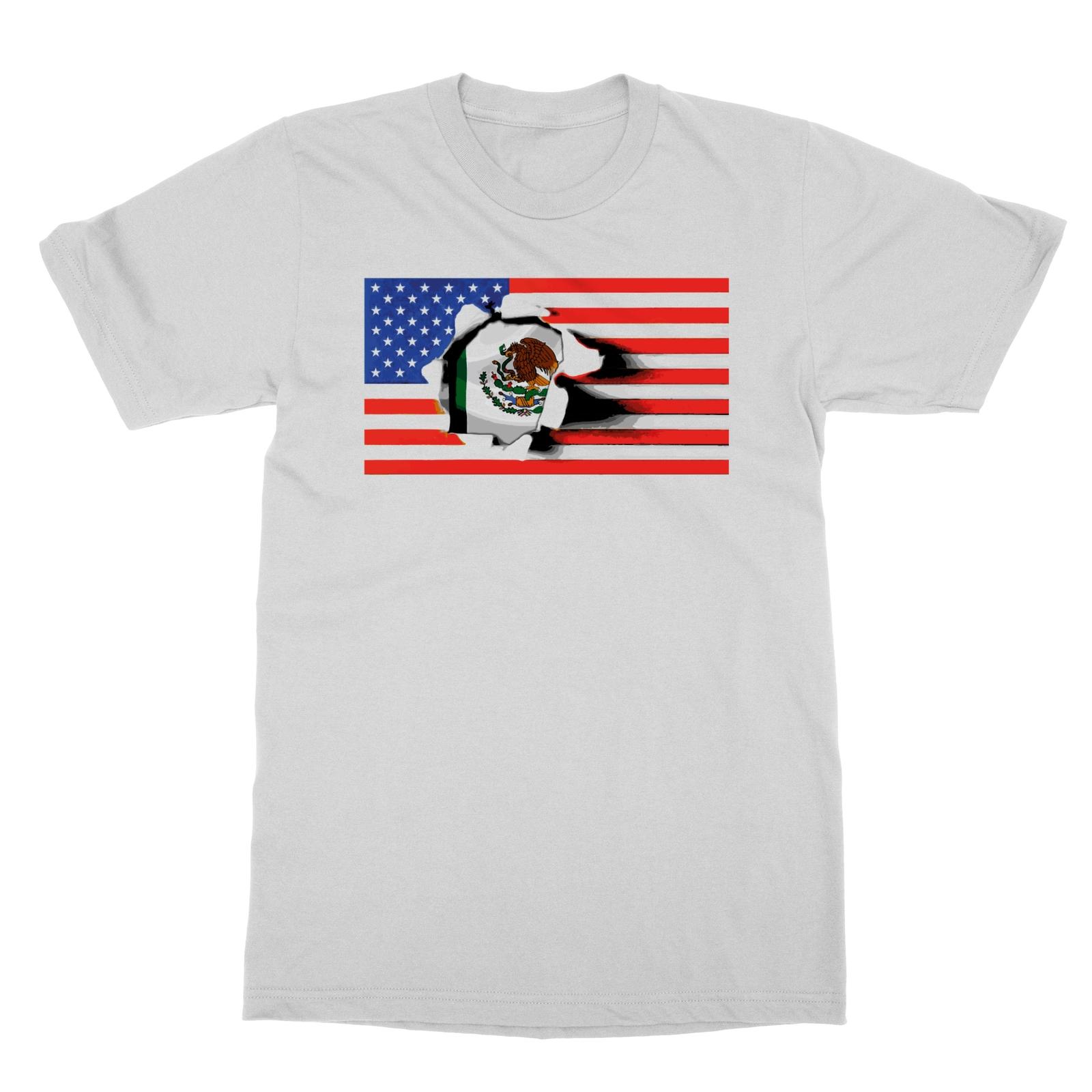 Mexican blood inside me Mexican American flag Men s T-shirt S разноцветный