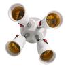 360 Grad verstellbarer 2/3/4/5 in 1 E27 Splitter Steckdosenadapter E27 Standard LED-Birnen verstellbar für Büroflur