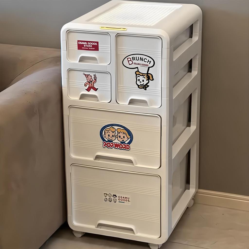 Osamu Harada Multi-Layer Mobile Storage Cabinet with Wheels