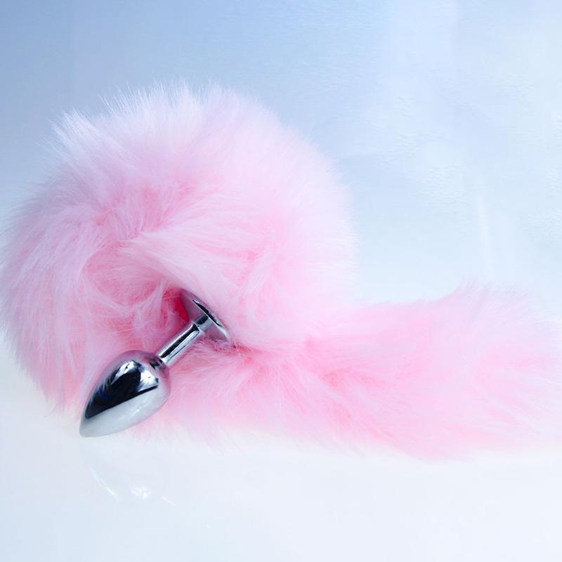 Pink Fox Butt Plug Tail Anal Teaser Pohodlí Sexuální hračka pro chlupaté začátečníky Indeed Prozkoumat zadek Hra se psem Ženy stimulují chlupatý cosplay