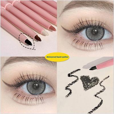 Renkli tutkal eyeliner uzun ömürlü, su geçirmez ve bulaşması kolay değil pürüzsüz doğal makyaj üç boyutlu acemi öğrenci makyaj tutkal kalemi acemi