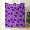 Purple Heart-shaped Lollipops with Sticks On a Lavender Background. for All Seasons Blanket Lunch Break Throw Gift