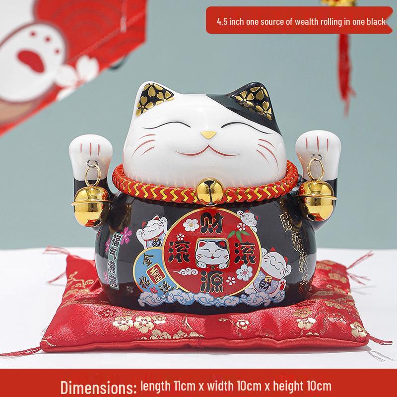 Creative Japanese Fortune Cat Ceramic Piggy Bank - Lucky Gift for Store Openings