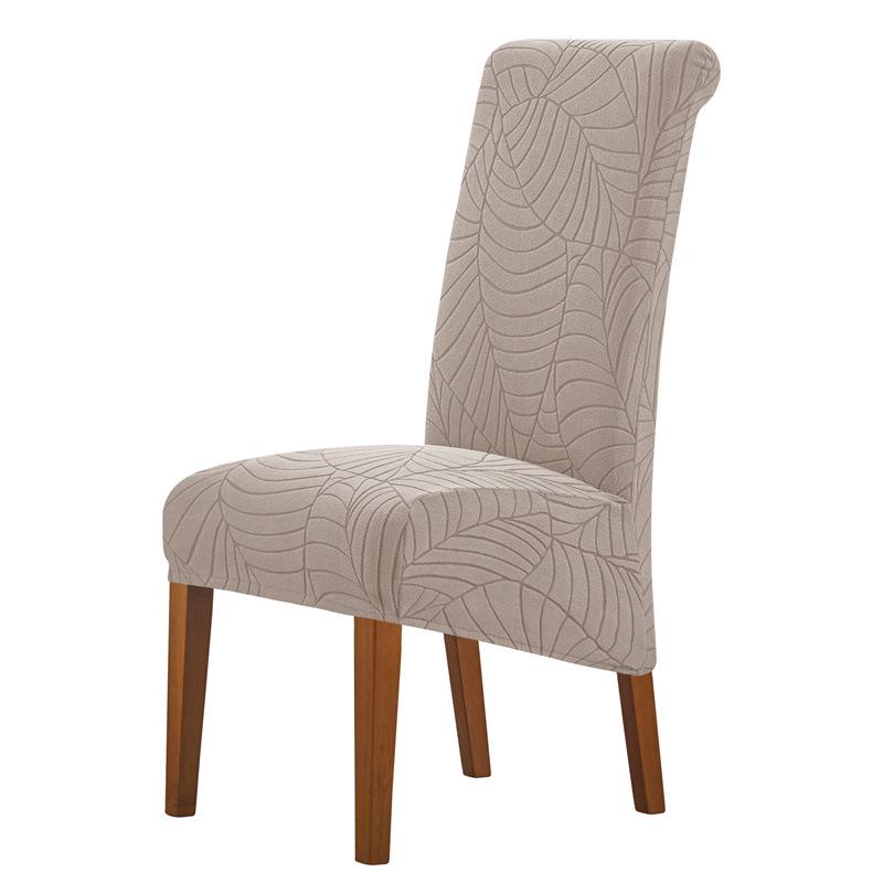 Утолщенный эластичный чехол для стула с высокой спинкой - Узор с листьями Leaf High-Back Chair Cover