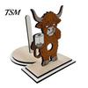 Novelty Bathroom Decor Roll Paper Holder, Creative Animal Shape Dispenser, Vertical Stable Tissue Sustainable Wood Stand Rack, Solid for Kitchen
