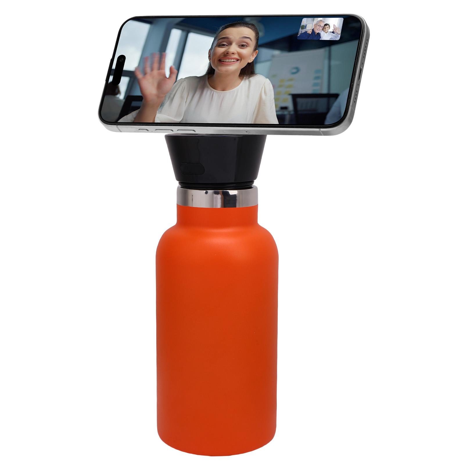 

Water Bottle with BT Speaker Rechargeable Magnetic Speaker Water Bottle Stainless Steel Water Bottle for Sports Gym 350ml orange оранжевый