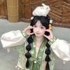 Hanfu sako ve stylu čínské dynastie Tchang, vyšívaný kabát Tang Bei Zi a sukňový komplet pro ženy