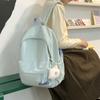 Student School Bag Women's Lightweight Travel Small Backpack Solid Color Backpack