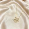 High End Hollow Flower Zircon Necklace Dainty Clavicle Necklace Anniversary Birthday Jewelry Gift Non-allergic Material