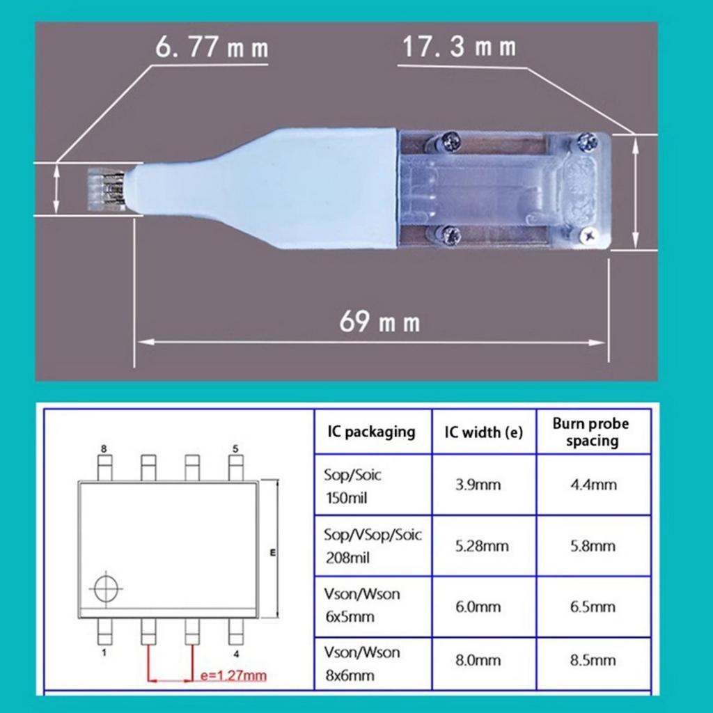 High Precisions Spring Pin Programming Line Burners Cable for Sop8 Wson Chip for Multiple Burners