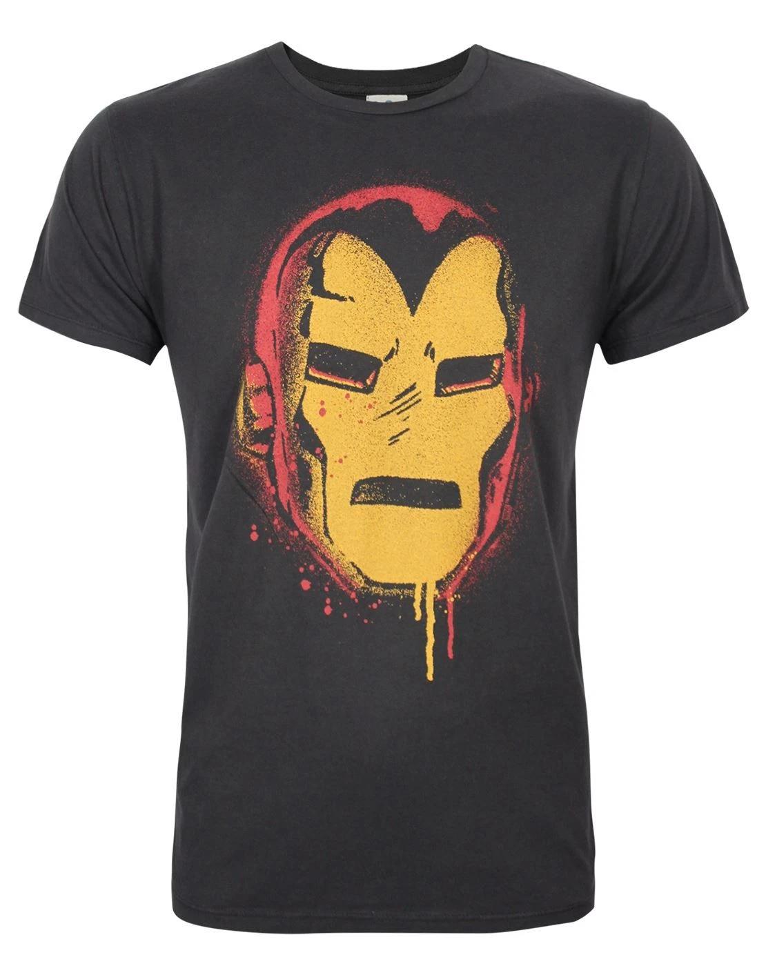 

Junk Food Clothing Black Iron Man Short Sleeved 100% Cotton T-shirt Mens Tees Top Mens M