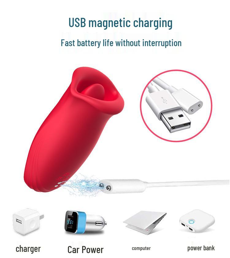 Women's Multi-Frequency Clitoral Stimulator with Licking and Vibration