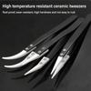 Ceramic Tips Tweezers Acid Resistant Anti-Static Electronic Soldering Tweezers Little Curved/Big Curved/Straight Tip