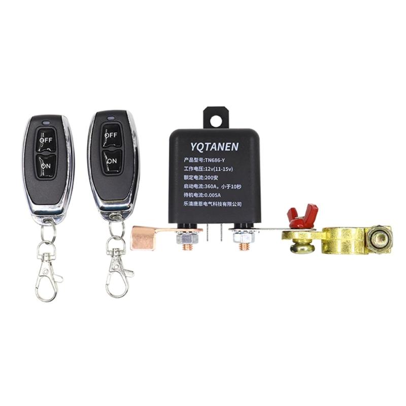 Fernbedienbarer Batterietrennschalter für Autos, Wohnmobile, Lkw DC12V 200A Kabellose Fernbedienung Diebstahlschutz Einfache Bedienung