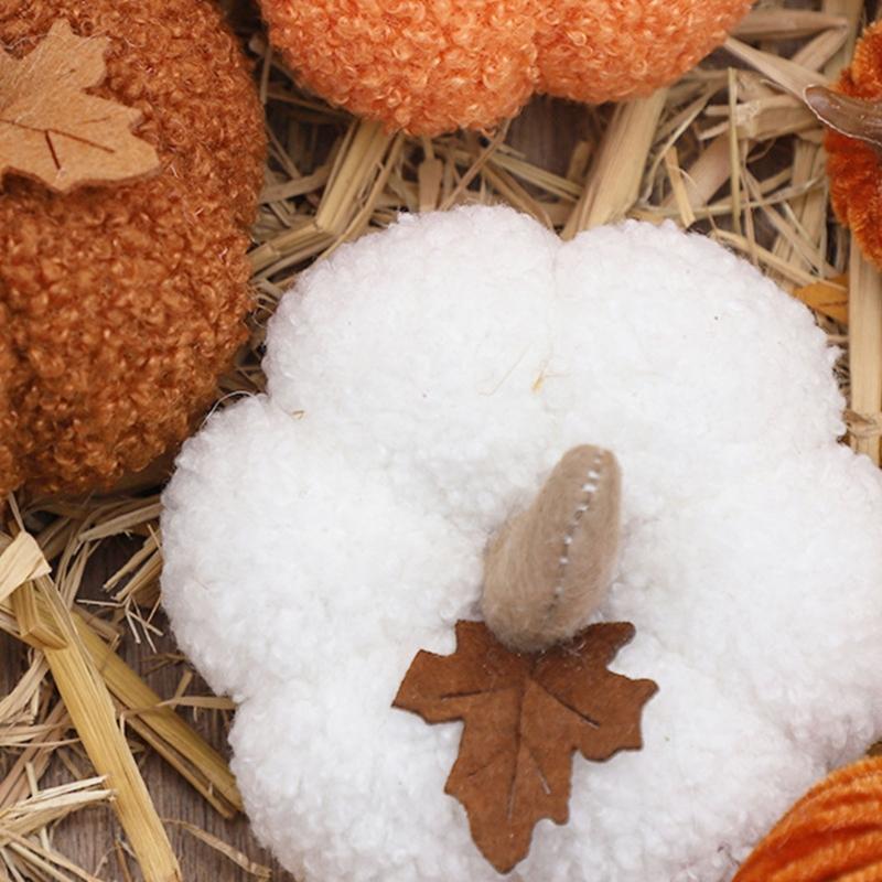 Halloween Party Decorations Nordic Pumpkin Figurine Sculptures Ornament for Indoor Outdoor Yard Lawns Holiday Decors