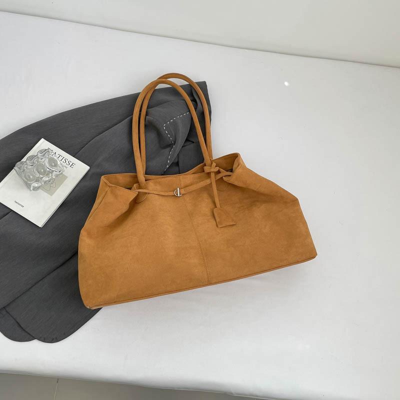 Vintage Suede Underarm Bag Women's Autumn New Fashion One-shoulder Large-capacity Commuter Tote Bag