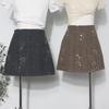 2025 Winter Beaded Sequin High-Waist A-line Skirt - Slim Fit, Anti-Exposure, Hip-Hugging Design
