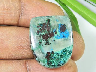 43Cts. Natural Chrysocolla Cabochon Loose Gemstone For Jewellery 22X26X07 MM SK-1037