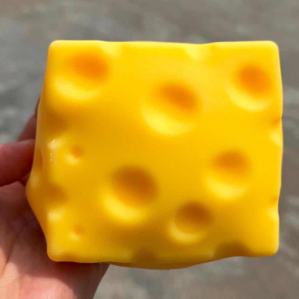 Jumbo Cube Cheese Squeeze Toy Simulation Giant Large Cheese Fidget Toy Slow Rebound Shapeable Venting Ball For Adult Gifts