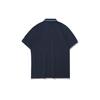 Li Ning Logo Embroidered Color Block Polo Shirt Men Polo Shirts Deep-Iris-Blue APLR071-3