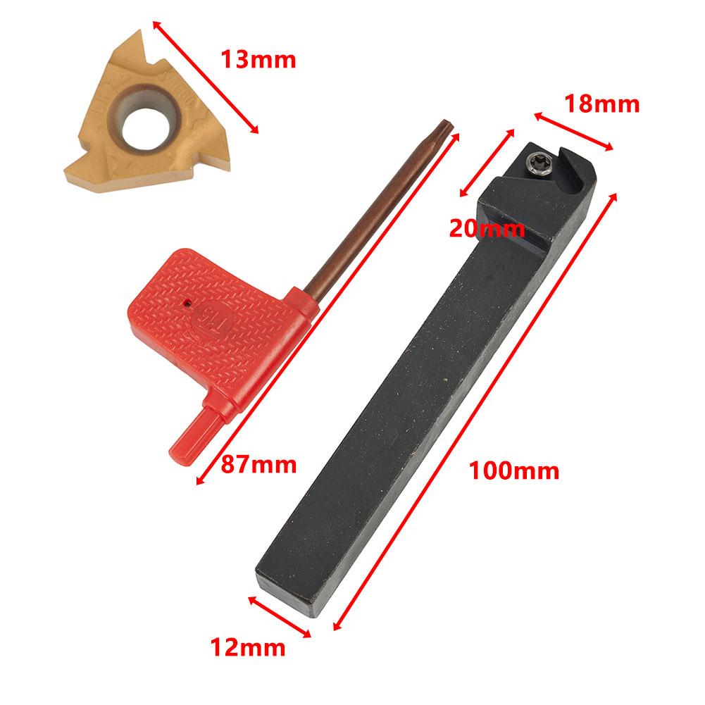 Long Lasting 16ER AG61 Threading Insert Set with SER1111H16 Tool Holder for Large Scale Cutting and Processing