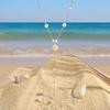 Cold Wind Temperament Collarbone Chain Female, Stainless Steel Size Imitation Pearl Flower Y-Shaped Necklace Nc-2189
