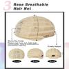 Women's Simulation Wig 36cm Hair Short Straight Wig Full Headgear Rose Hair Net Headdress Beauty Decoration Wig