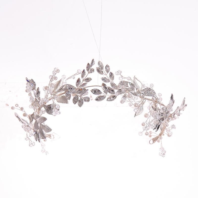 Bridal Headband Silver Tiara for Bride Headpieces for Wedding Hair Accessories for Brides Prom Photography