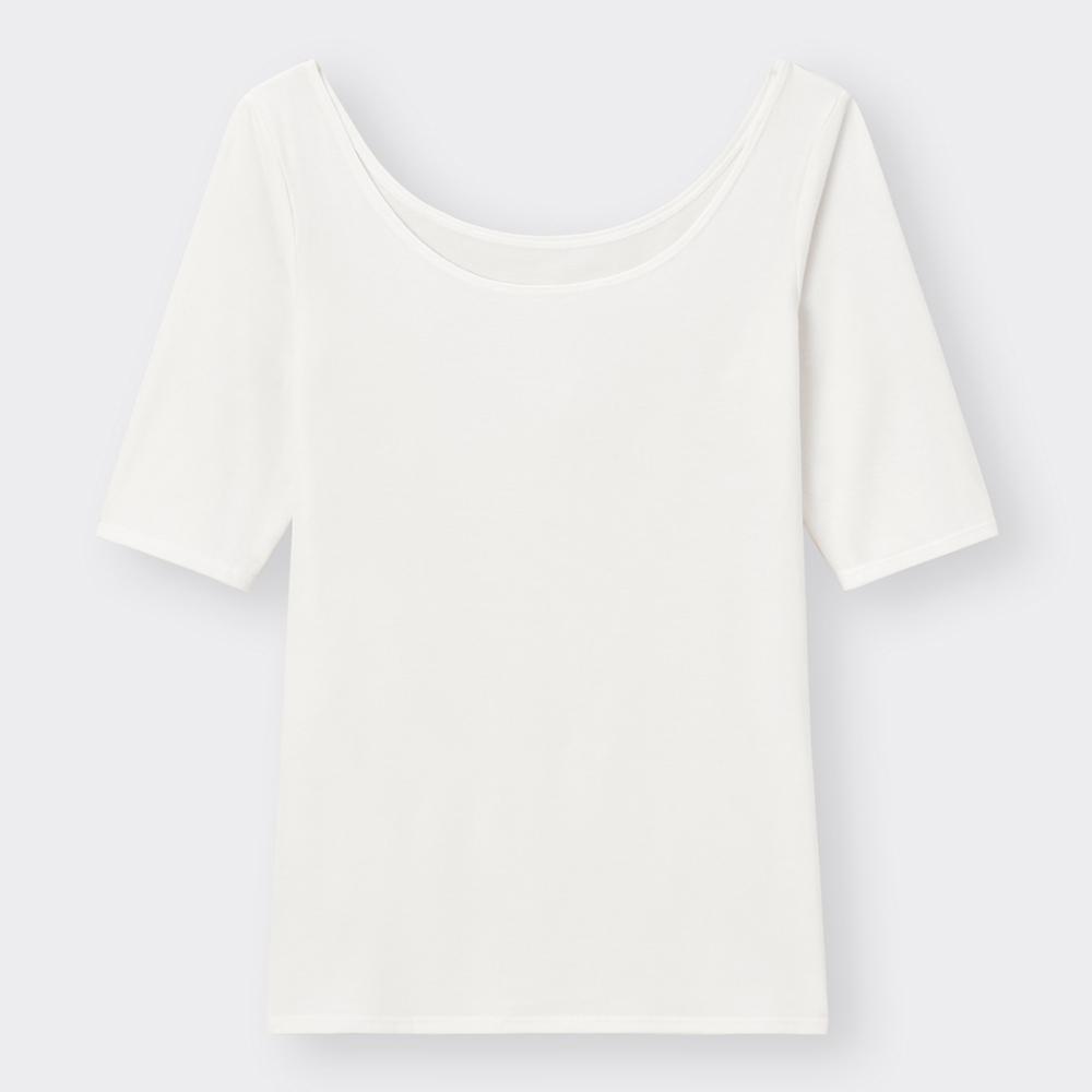Gu STylE HEaT WidE NEck T  Half SlEEvE  + E
