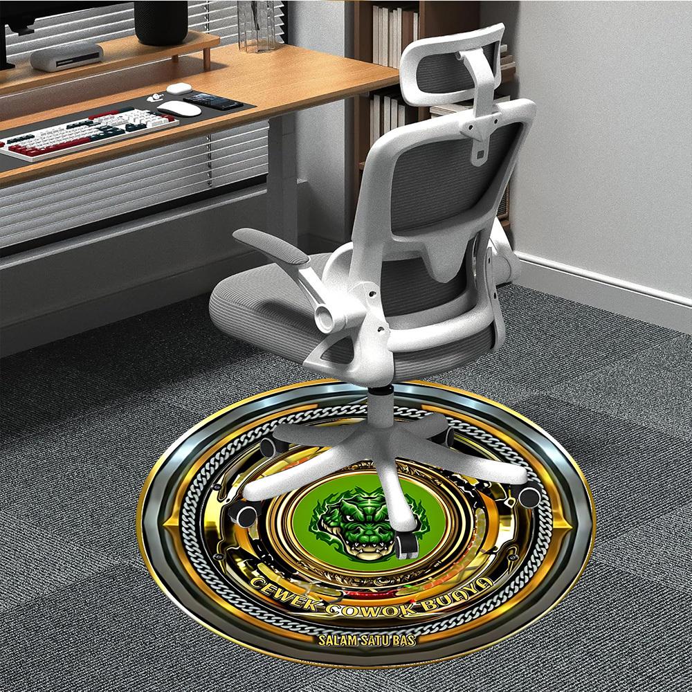 

1pc CCB Logo Chair Carpet for Office Non-Slip,Machine Washable Rug for Office, Room - Holiday Decor - Machine Made yy251017216 80cm by 80cm