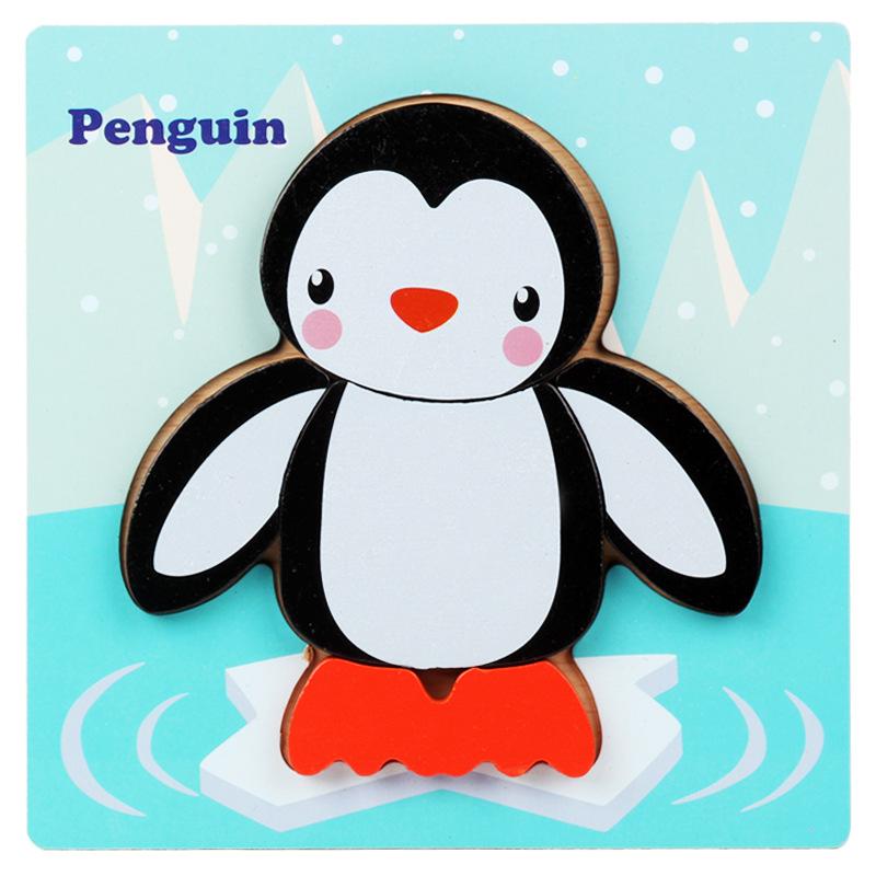 Wooden Baby 3d Puzzles For Kids Child Montessori Toys Dinosaur Animal Wooden Puzzle Game Educational Toys For Children P407