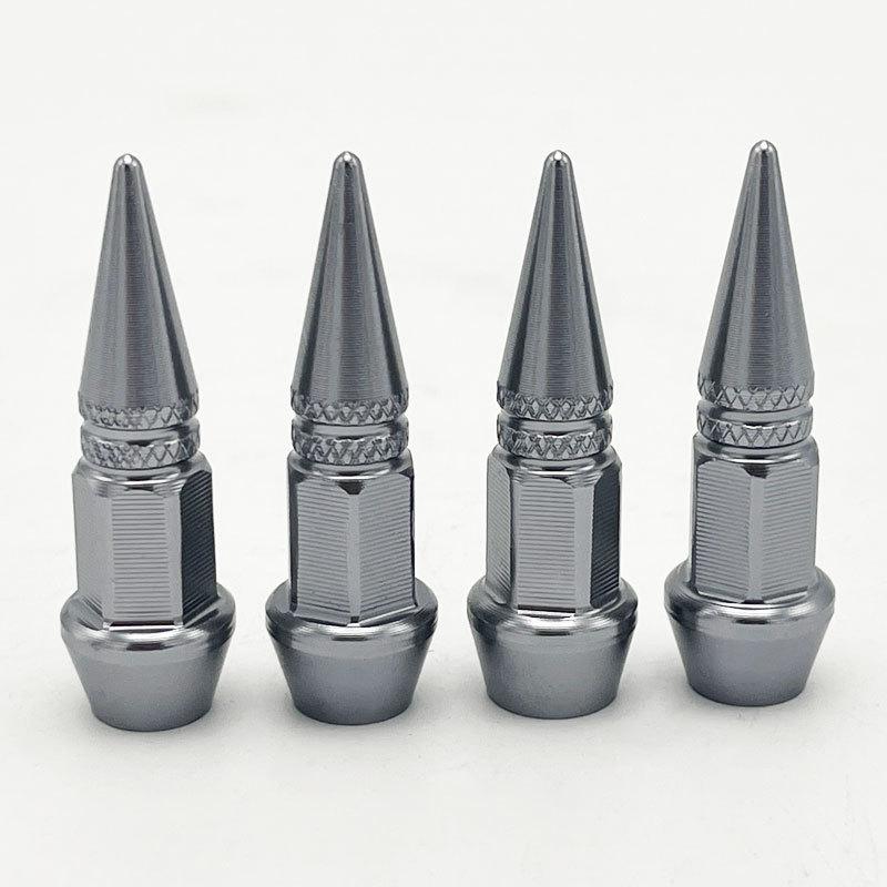 4pcs Tire Valve Caps Anti-theft Bullet Head Style Antirust Motorcycle Bike Car Wheel Tyre Tires Valve Stem Caps Accessories