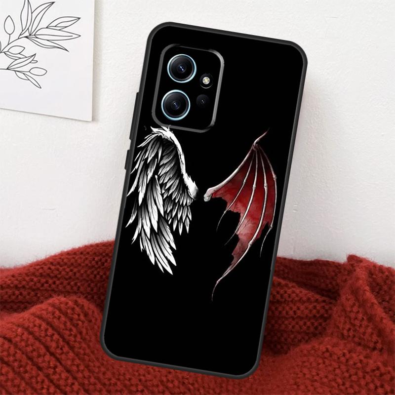 Wings Angel Devil Case For Xiaomi Redmi Note 14 10 11 12 13 15 Pro Plus Cover For Redmi 15 15C 13C 12C 10C 14C
