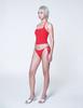 Amun Natty One-Shoulder Tank Bikini - Rich Red