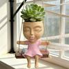 Exquisite Creative Resin Portrait Vase with Drainage, Perfect for Plants