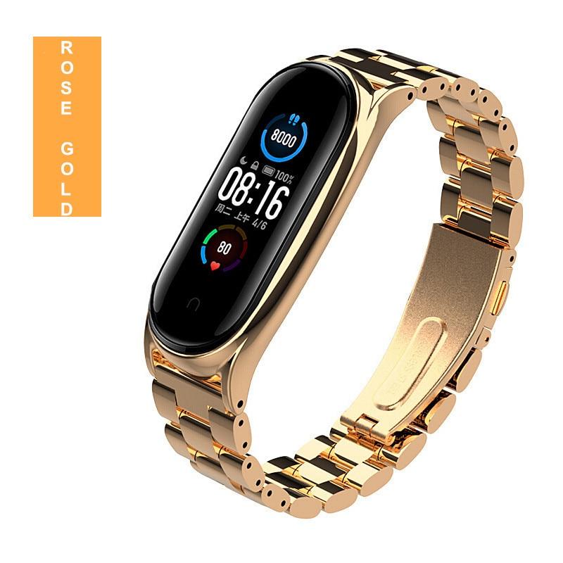 Fashion Watch Bracelets Replacement Strap For Mi Band 7 6 5 4 Strap Milanese Loop Steel Wristwatch Strap For Xiaomi Mi Band 3 4