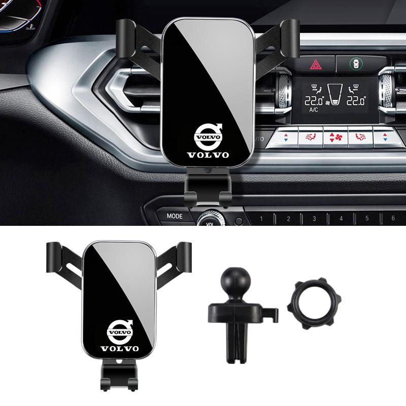 

Car Phone Holder Stand Mobile Smartphone Air Vent Gravity Car Mount For Volvo Xc60 Xc90 V40 V60 S60 V50 V90 S80 C40 XC40 V70 C30 чёрный
