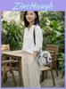 New Chinese Style Tiedye Embroidered Canvas Backpack With Convertible Straps For Daily Use