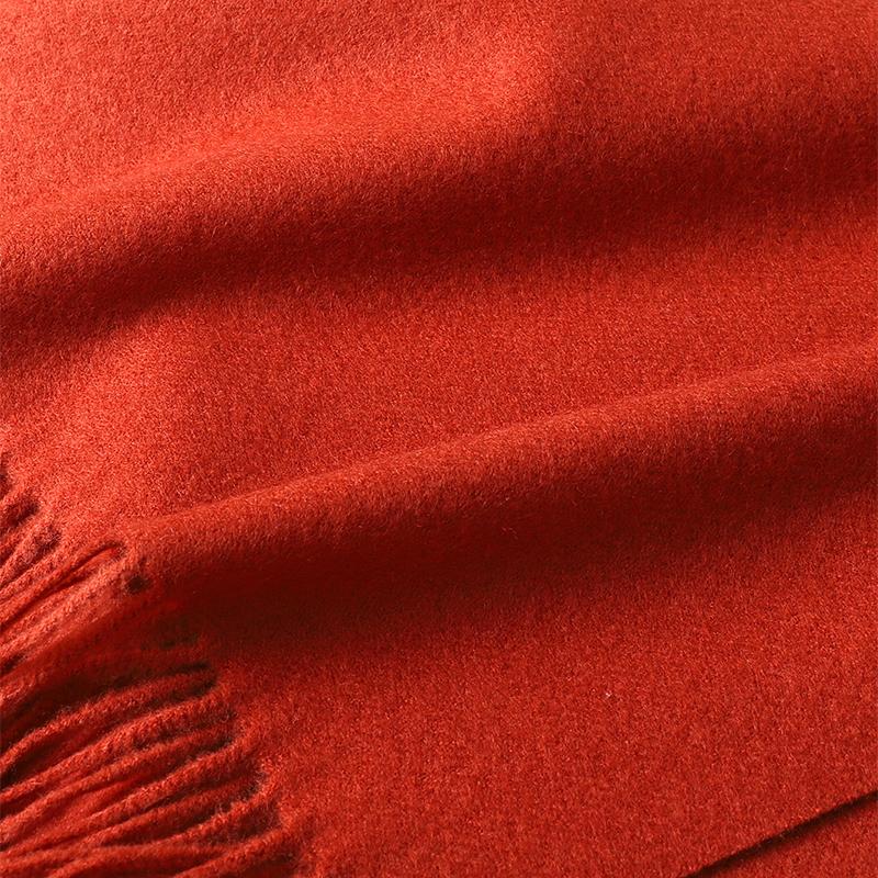 Kaffee Schal für Damen Lange Warme Kaschmirschals Winter Hijab Einfarbig Damen Stola Wickel Weiblich Pashmina Bandana Kopftücher