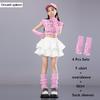 Hip Hop Mädchen Süßigkeiten Crop Top Street Dance Stufenröcke Kinder Süßes Streetwear Kind Jazz Cheerleader Kostüme Kleidung Sets