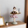 Statua da Vassoio per Ragazza Statuetta in Resina Organizzatore da Scrivania Scultura Contenitore per