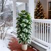 Una Planta Grande Artificial de Hierro Malayo de 47.24 Pulgadas de Alto con 24 Hojas Realistas Hechas de Plástico Duradero Adecuada Para Decoración Interior/exterior