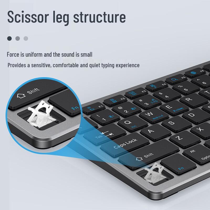 Combo de Teclado Silencioso Bluetooth RGB OLOEY y Ratón Vertical