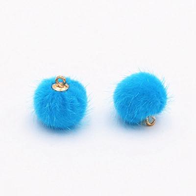 Mink Fur Ball Key Ring Accessories Clothing Hair Accessories 10pcs DIY Ornament Accessories Pendant Materials Earrings Eardrops Accessories
