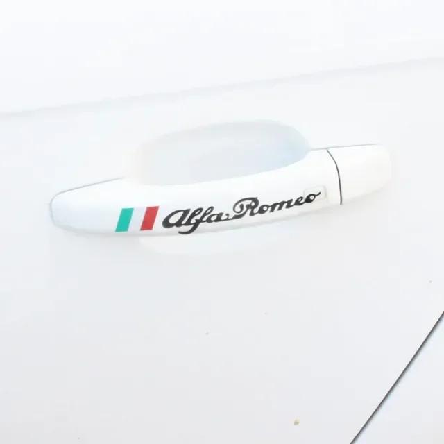 4pcs Car Styling Door Handle Sticker for Alfa Romeo Logo Mito 147 156 159 166 GT Giulietta Spider Auto Emblem Badge Accessories zk6