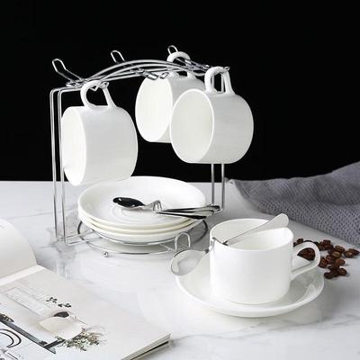 European Ceramic Coffee Cup & Saucer Set
