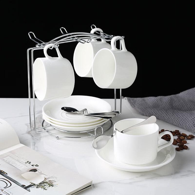 European Ceramic Coffee Cup & Saucer Set